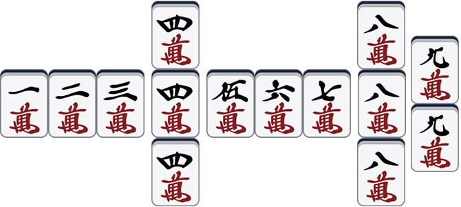 连龙与汉字番型牌例