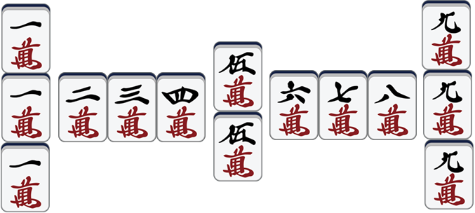 连龙与汉字番型牌例