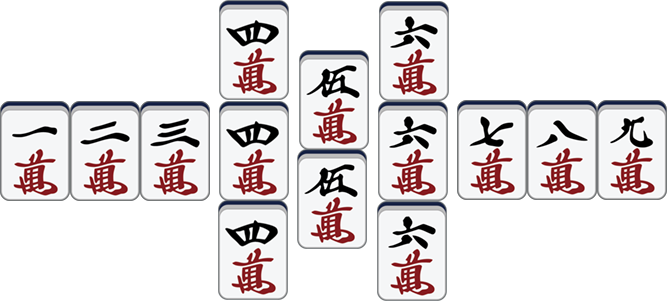 连龙与汉字番型牌例